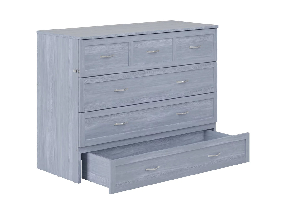 Solid Wood Murphy Bed Chest with Mattress R29068