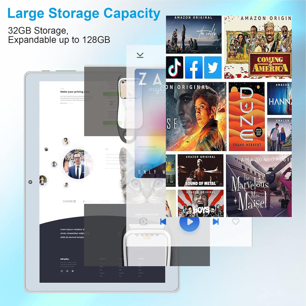 10 inch Android Tablet with 32GB ROM 4G Phone Call C228245