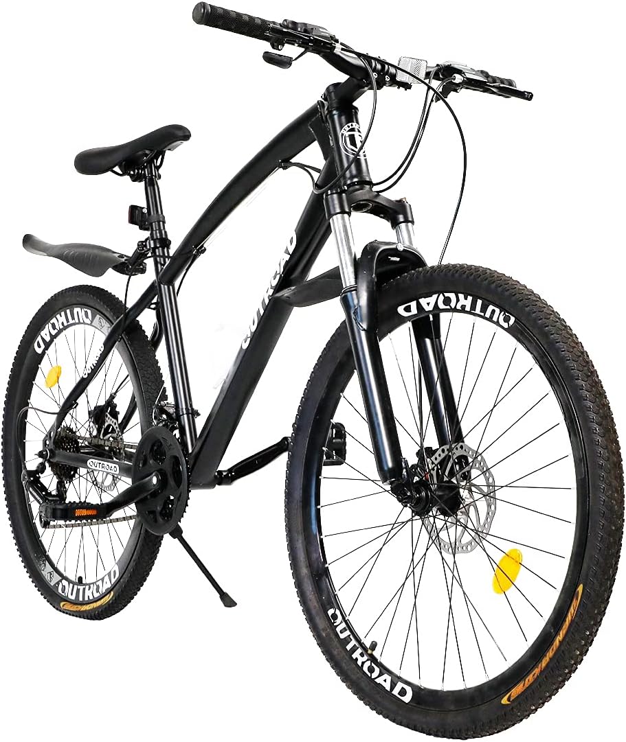 Fat Tire Mountain Bike with 26 inch Wheels, 21 Speed, High Carbon Steel Frame, Double Disc Brake P22214