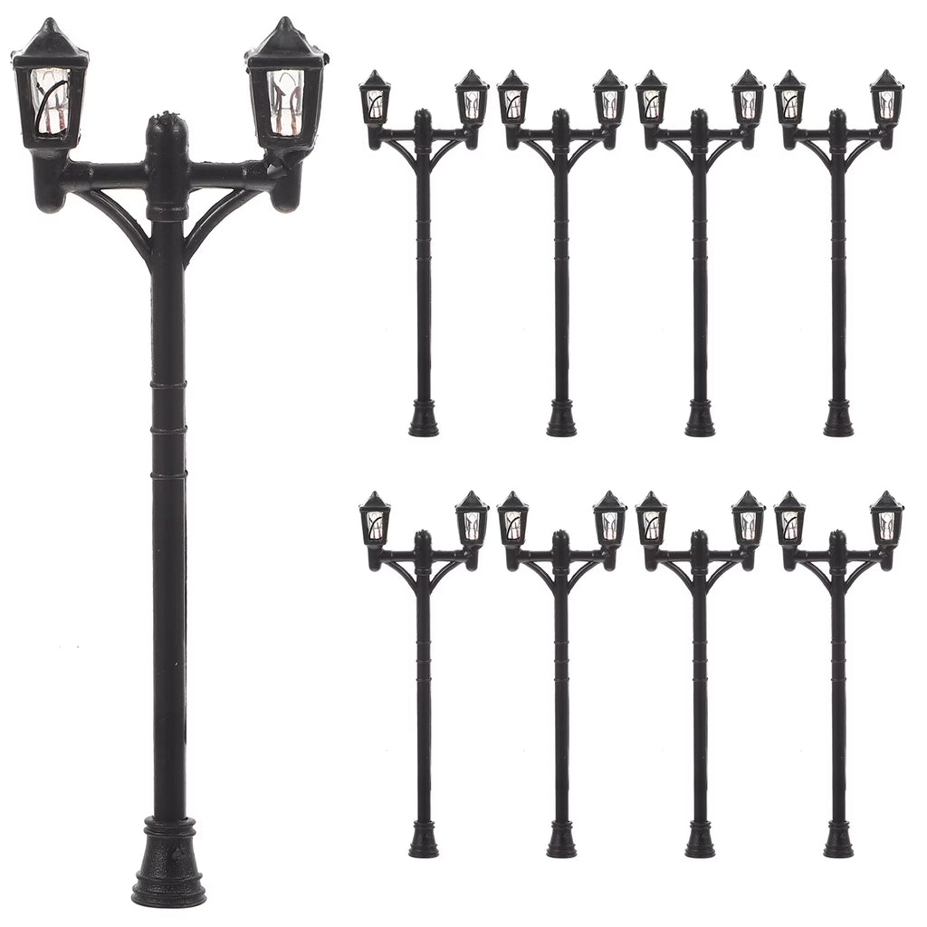 Mini Street Light Lamp Decor Models 10 Pcs Q89316