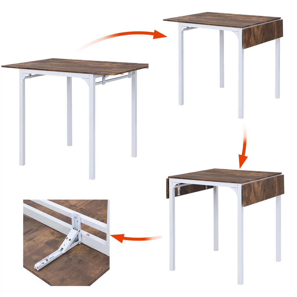 5 Piece Counter Height Dining Table Set with Drop Leaf and 4 Chairs C62720