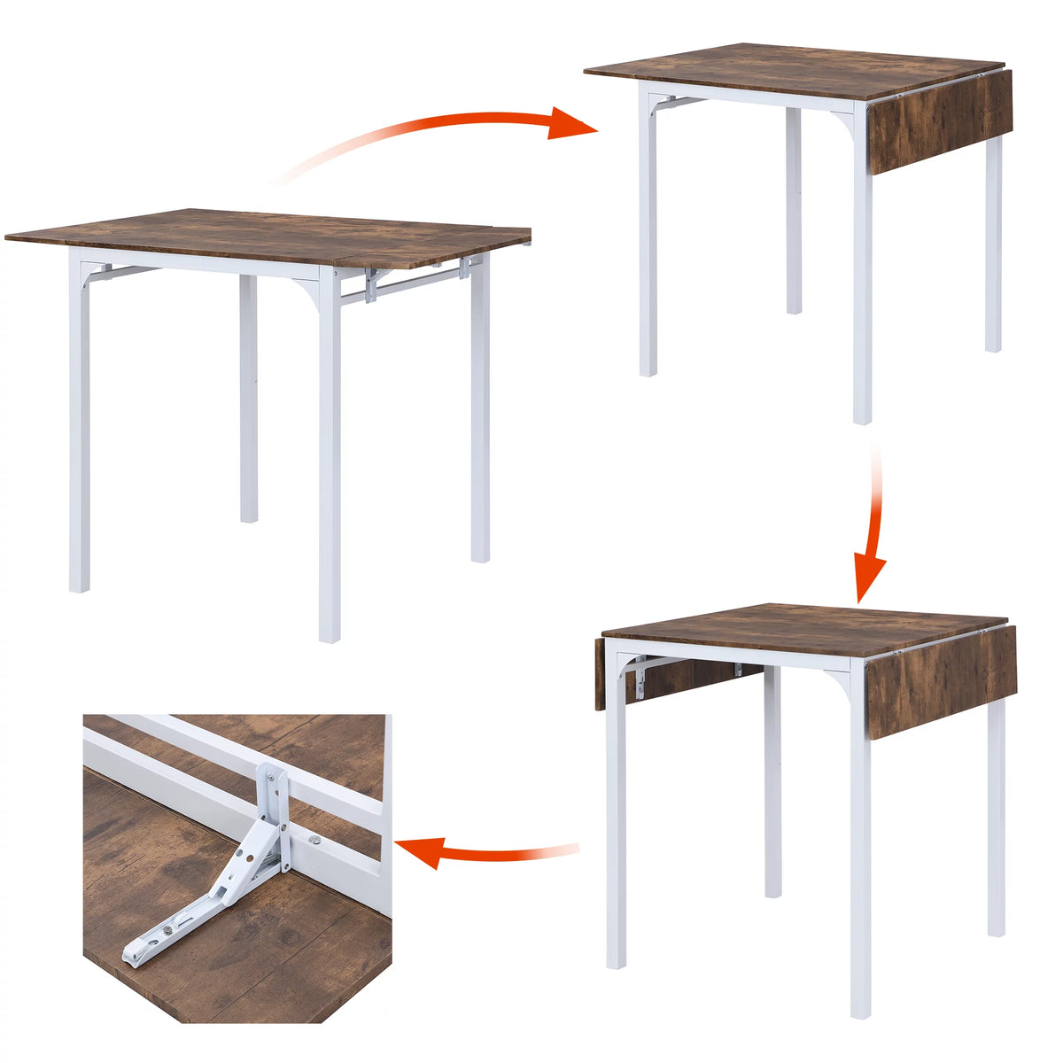 5 Piece Counter Height Dining Table Set with Drop Leaf and 4 Chairs C62720
