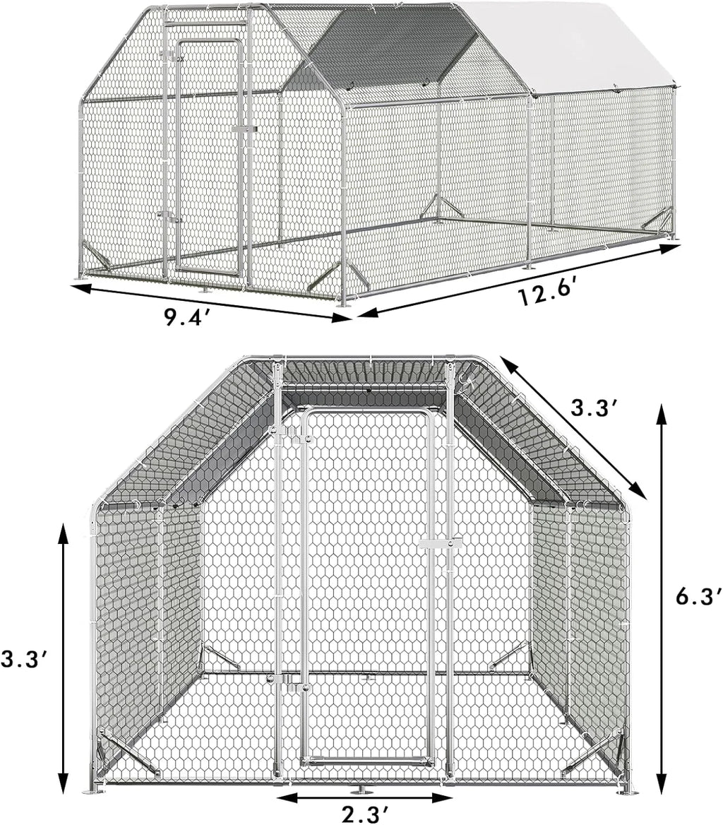 Large Metal Walk in Chicken Coop P88941