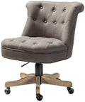 Grey Swivel Task Chair with Tufted Back C517