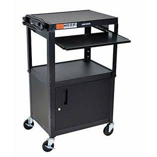 Adjustable Steel A/V Cart with Pullout Trays F2773