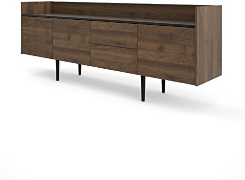 Walnut and Black Sideboard Cabinet with 2 Drawer and 3 Door E139982