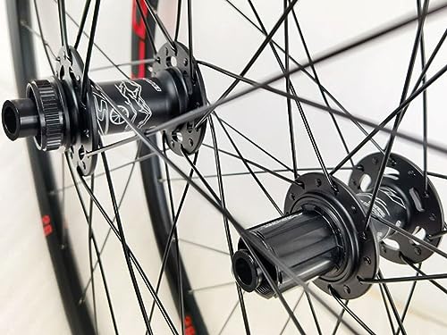 26" Mountain Bike Wheelset Center-Locking Disc Brakes Rims Sealed Bearing Hubs Thru Axle Wheel Set D4261