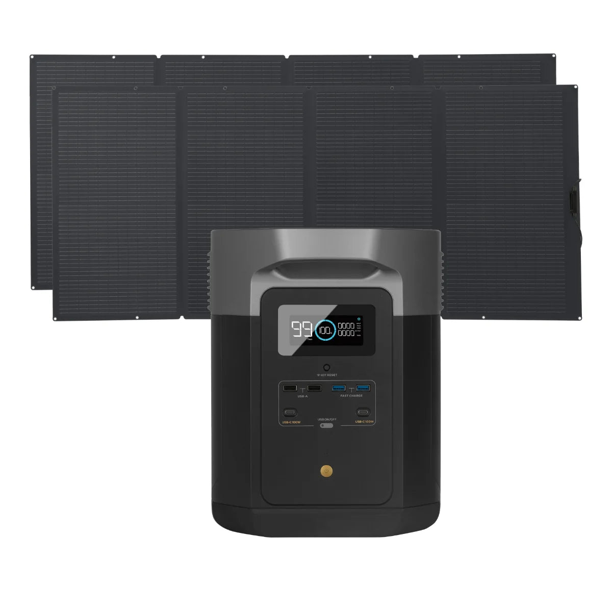 Portable Power Station and 2 x Portable Solar Panel X547563