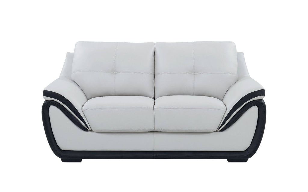 Light Gray/Black Loveseat Z185