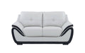 Light Gray/Black Loveseat Z185