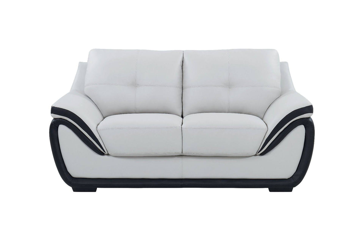Light Gray/Black Loveseat Z185