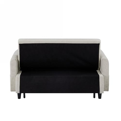 Gray 3 in 1 Convertible Sleeper Sofa Futon Couch Pullout Bed with Storage Pockets B5743