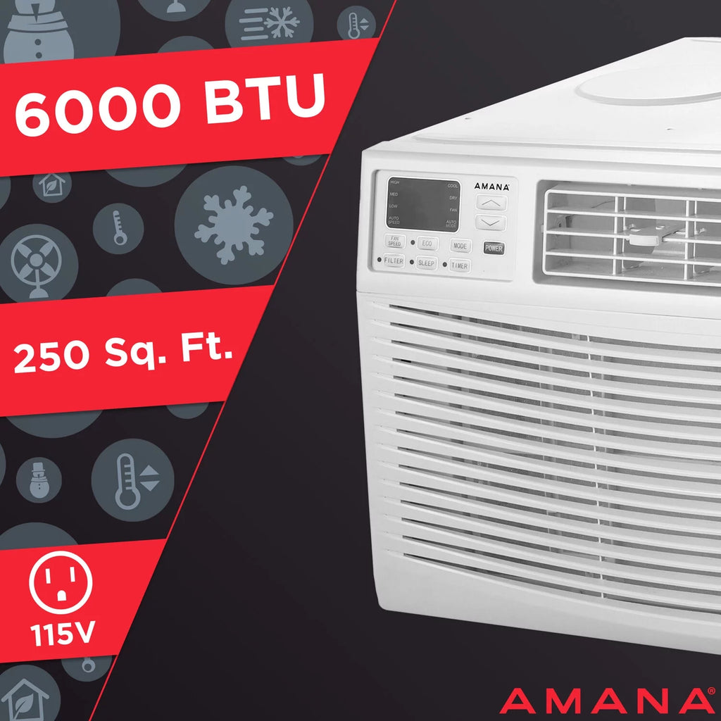 8,000 BTU Window-Mounted Air Conditioner with Remote Control J50818