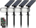 4 Pack Solar Landscape Spotlights, Warm&Cool White, IP65 Waterproof X518