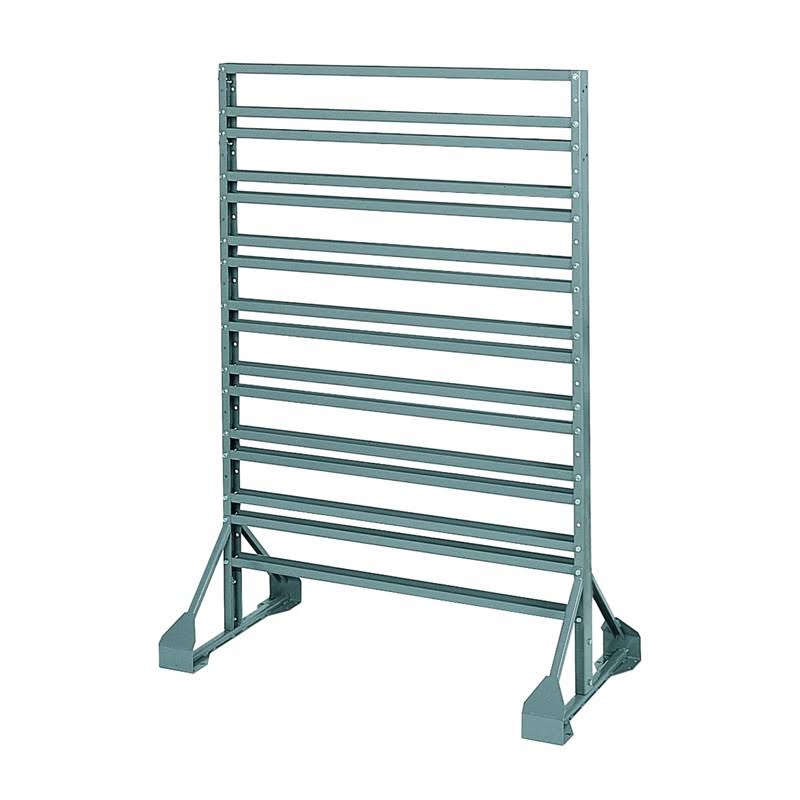 Gray Bin Rail Floor Rack T6606
