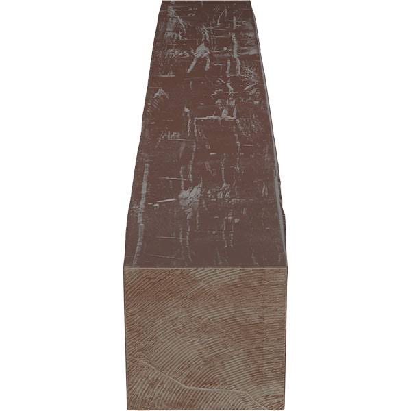 Hand Hewn Faux Wood Fireplace Mantel, Aged Pecan O773