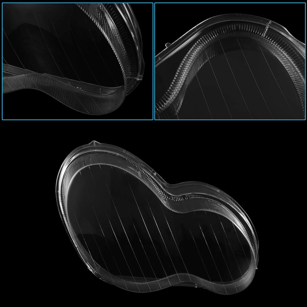 1 Pair Car Front Headlight Headlamp Lens Cover PC Shell H730032