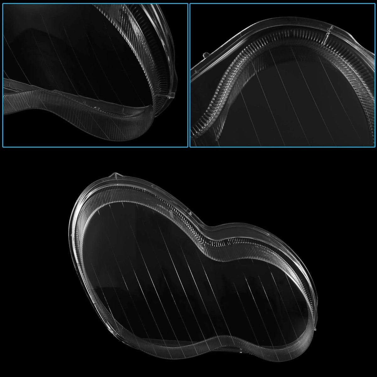 1 Pair Car Front Headlight Headlamp Lens Cover PC Shell H730032