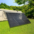 RV Awning Shade Screen with Zipper 8'X18'3'' Universal Sun Shade Screen with Complete Kits I93794