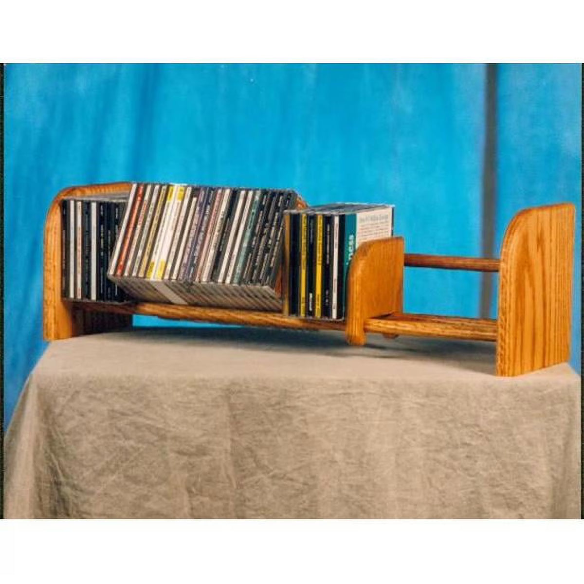 Solid Oak 1 Row CD Rack T70561