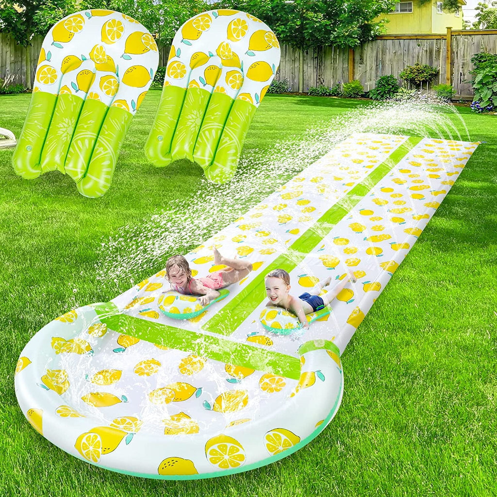Inflatable Water Slide with Sprinkler and 2 Body Boards S605