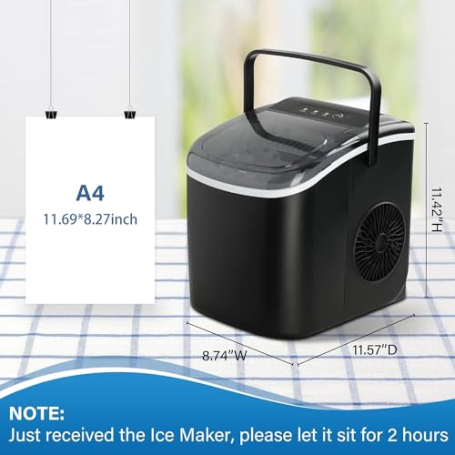 Portable Countertop Ice Maker with Ice Spoon and Basket S669894