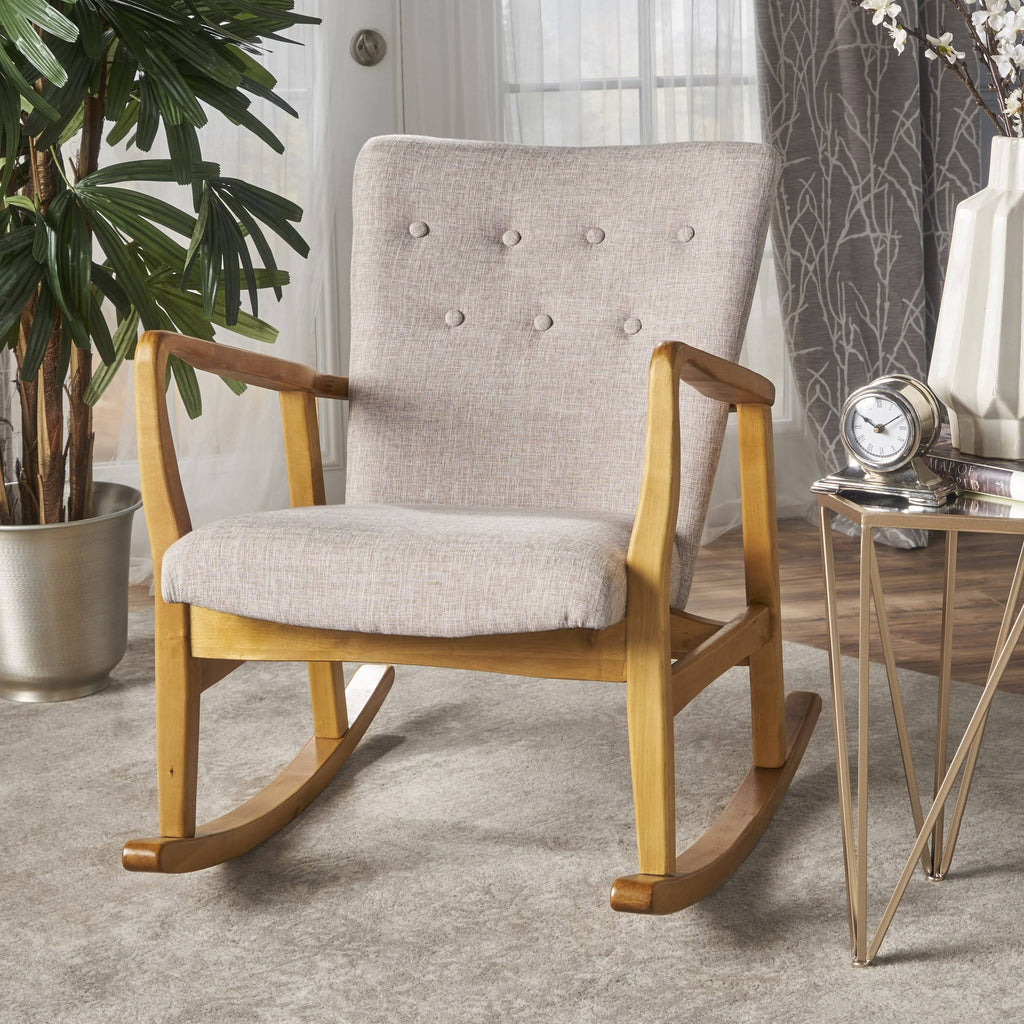 Grey Fabric Rocking Chair W141