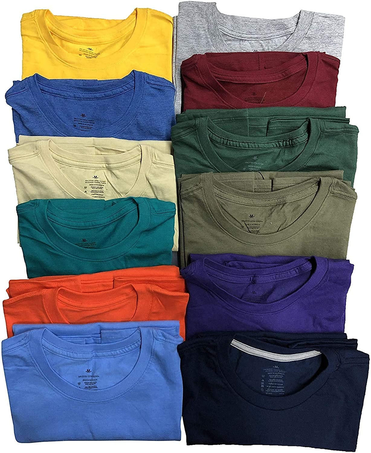 12 Pack Plus Size Men Cotton T-Shirt H242