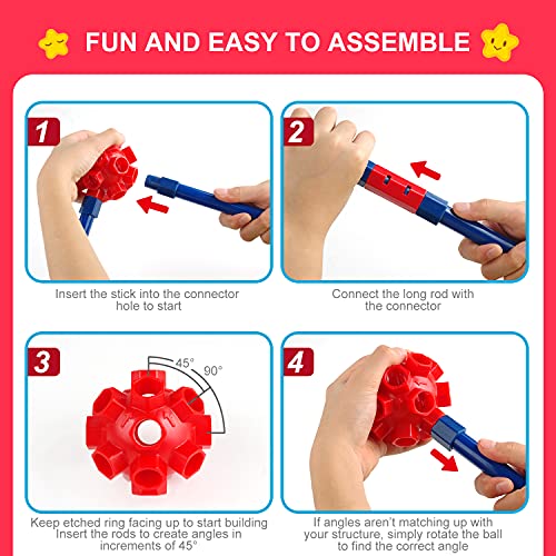 140 Pcs STEM Construction Fort Building Kit X642