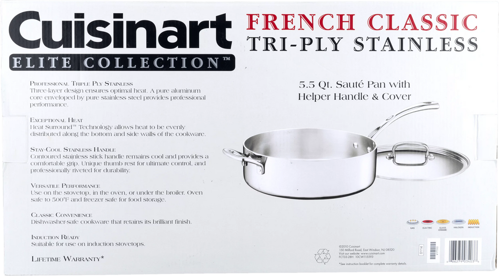 Stainless Steel Saute Pan with Cover 5.5 Quart L289181
