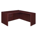 71 in. Mahogany L-Desk with 35 in. Return C99766