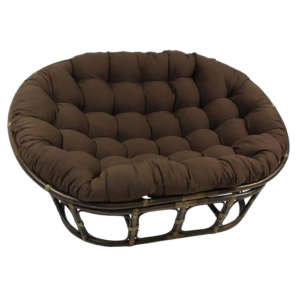 Rattan Double Papasan Chair with Twill Cushion U4141