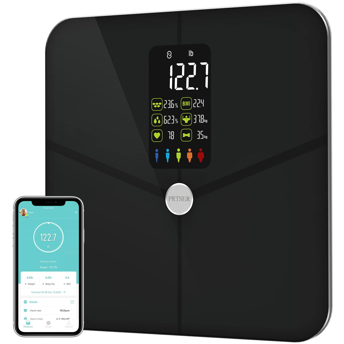 15 Data Bluetooth Body Fat Scale with Large Display C3026