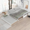White Wood Extendable Daybed with Trundle L99818