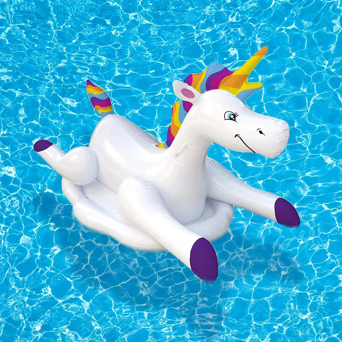 Rainbow Unicorn Inflatable Pool Float Y573