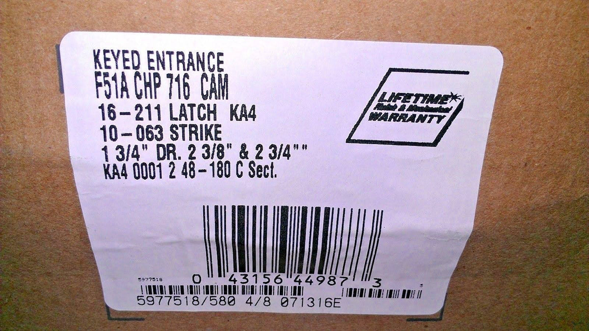 Champagne Camelot Rose Keyed Entry Lock with Latch and Strike, Aged Bronze Finish R518236
