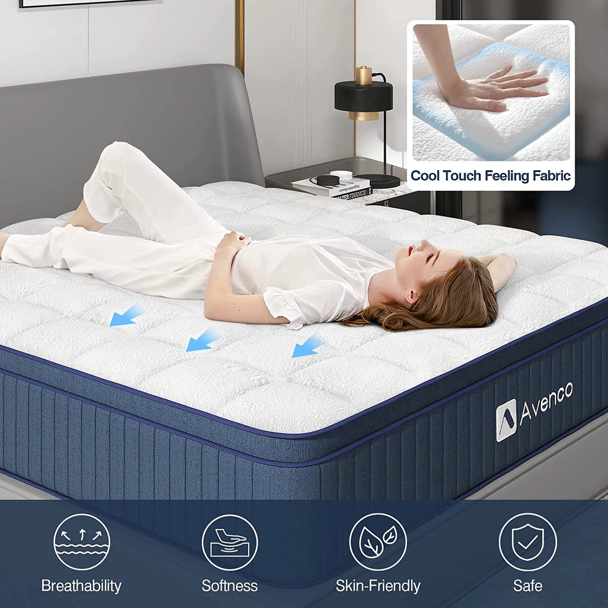 Full Size Gel Memory Foam Pocket Spring Hybrid Mattress O608