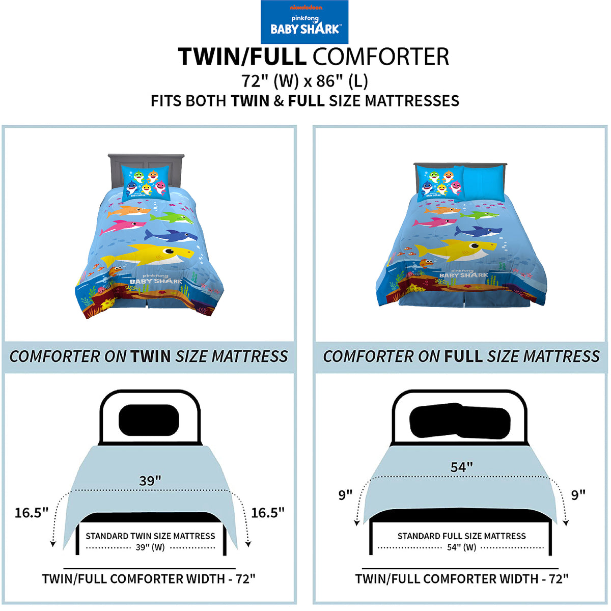 2-Piece Twin/Full Comforter Set, Reversible, Microfiber C4607