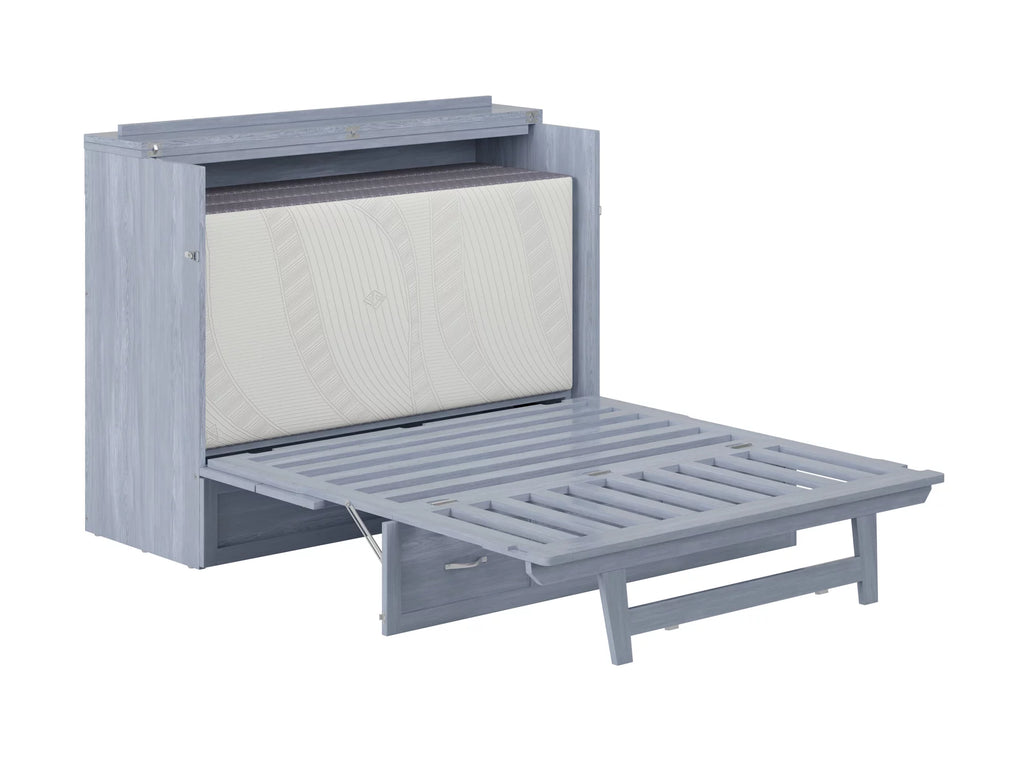 Solid Wood Murphy Bed Chest with Mattress R29068