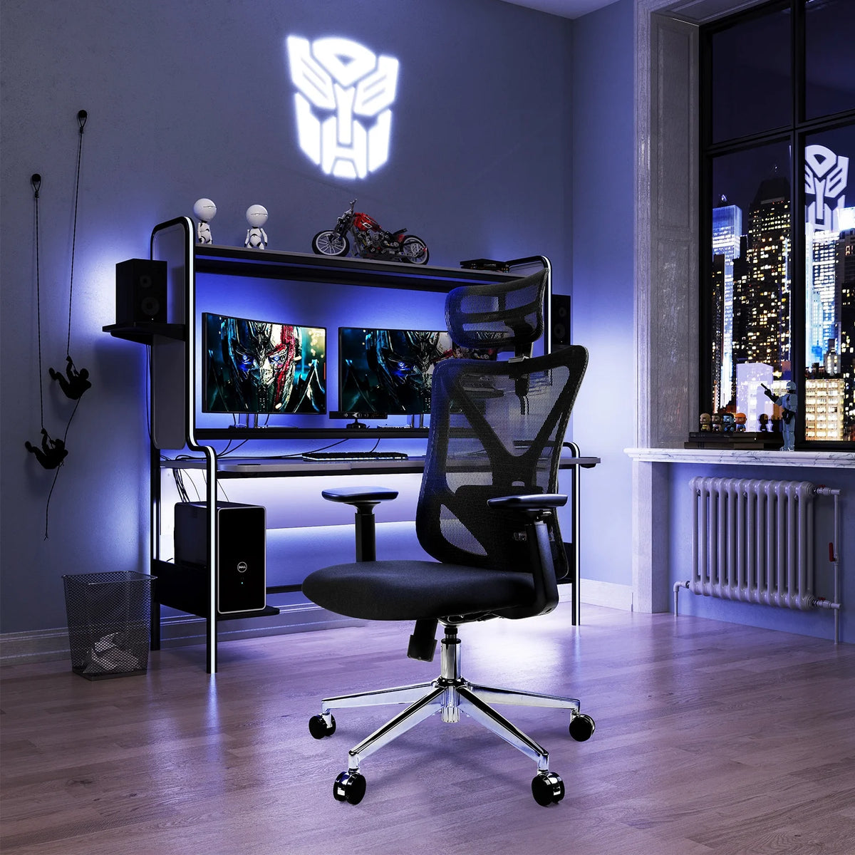 Black Ergonomic High Back Office Chair with Lumbar Support U177965