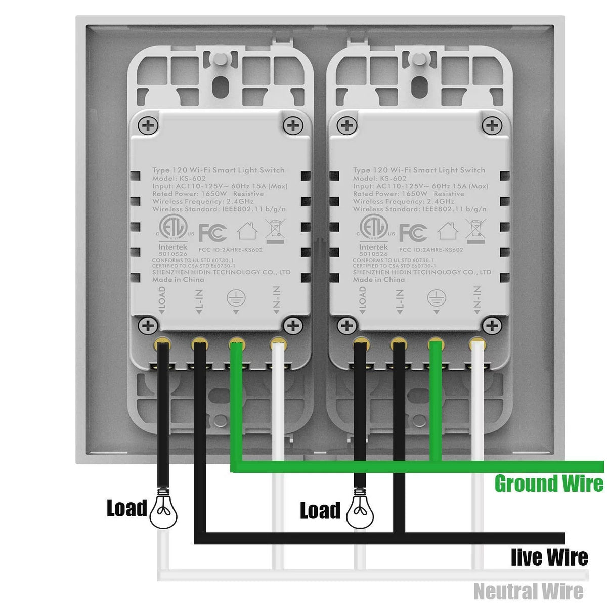 Wi-Fi Light Switch Single Pole V5865