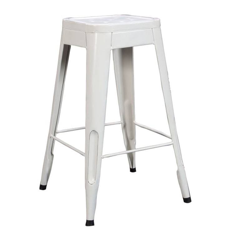 White Metal Stool Set of 4 Y65830