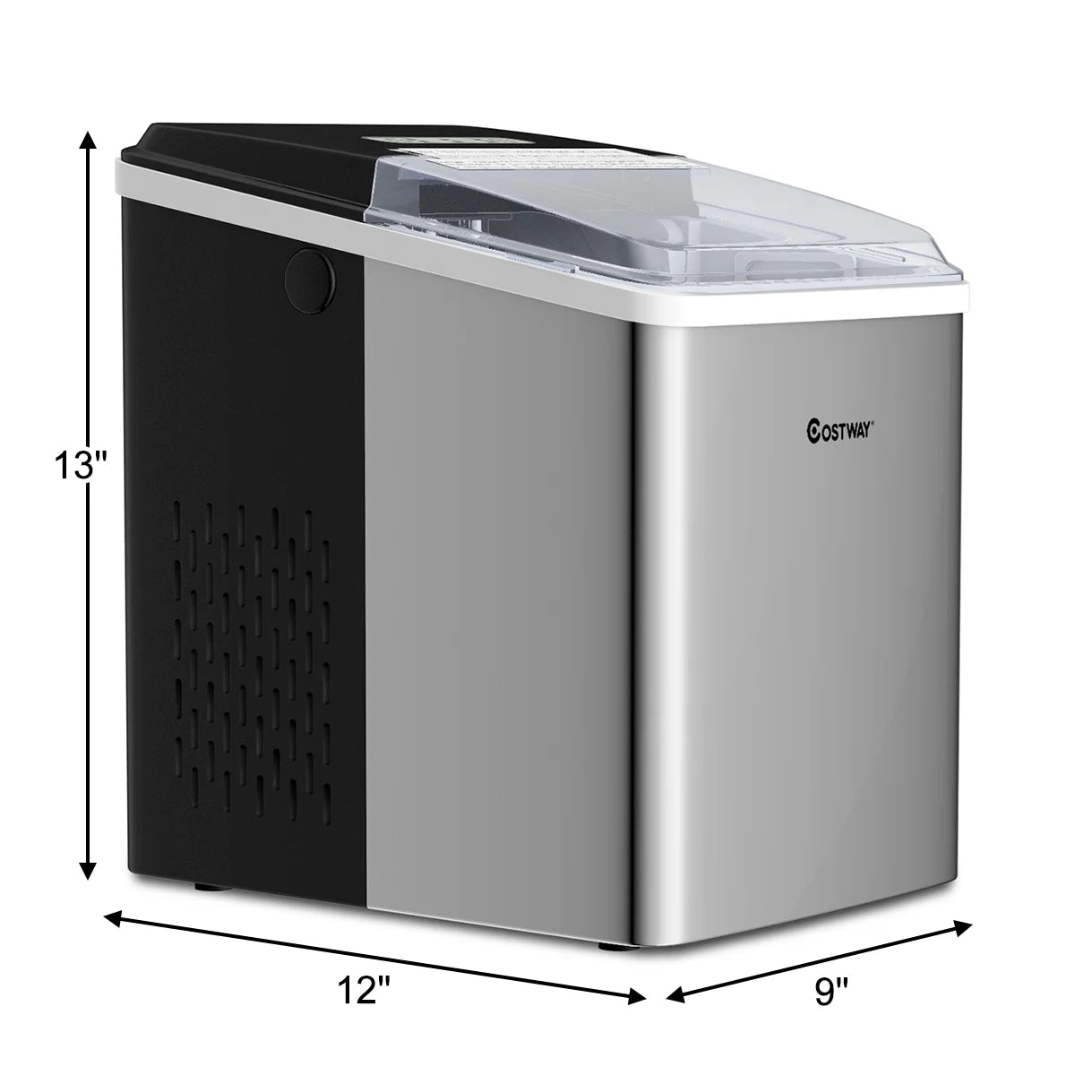 Stainless Steel Countertop Ice Maker with Scoop M472