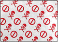 Red Darger Skull Symbol Lightweight Carpet Mats, 6'8" x 4'10" Area Soft Rugs Floor Mat Rug Z8861