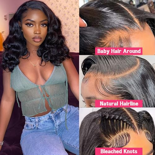 14 Inch Body Wave Lace Front Human Hair Wig A5430