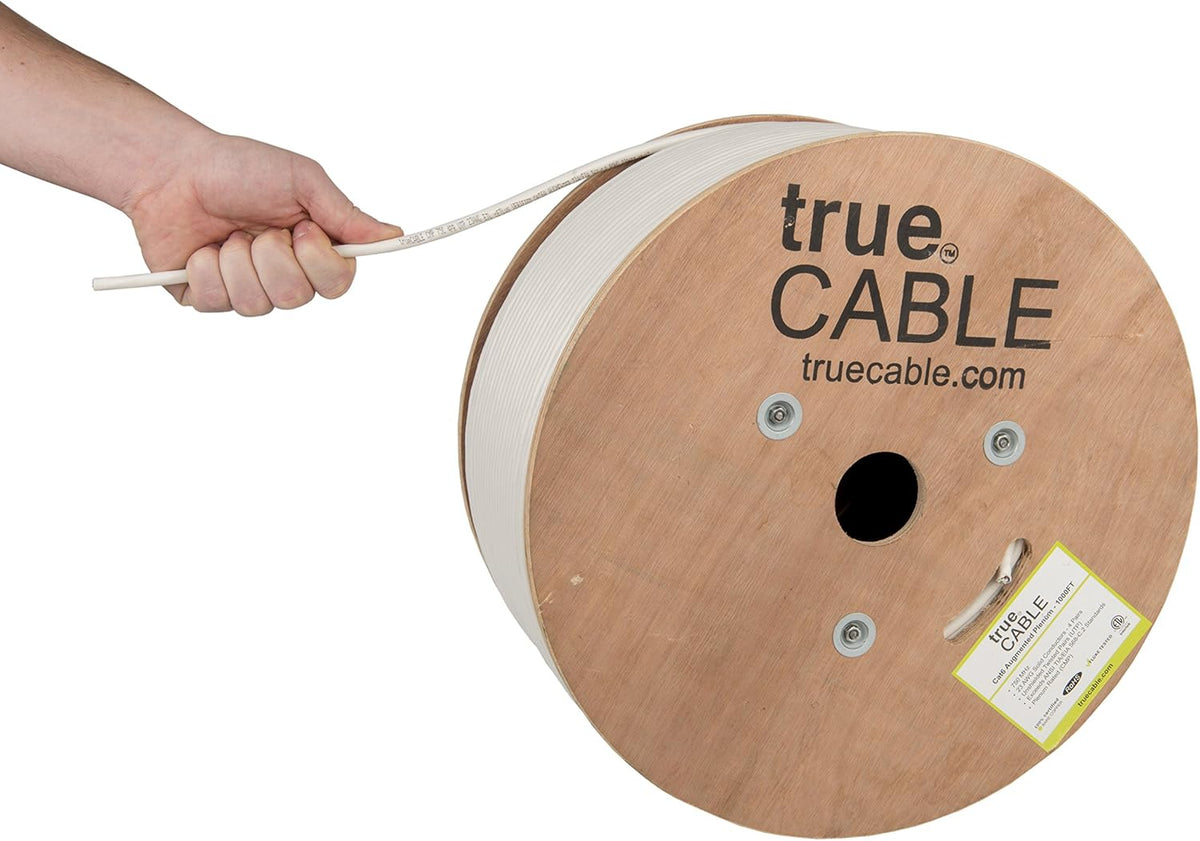 1000ft Black 23AWG 4 Pair Solid Bare Copper Bulk Ethernet Cable X12793