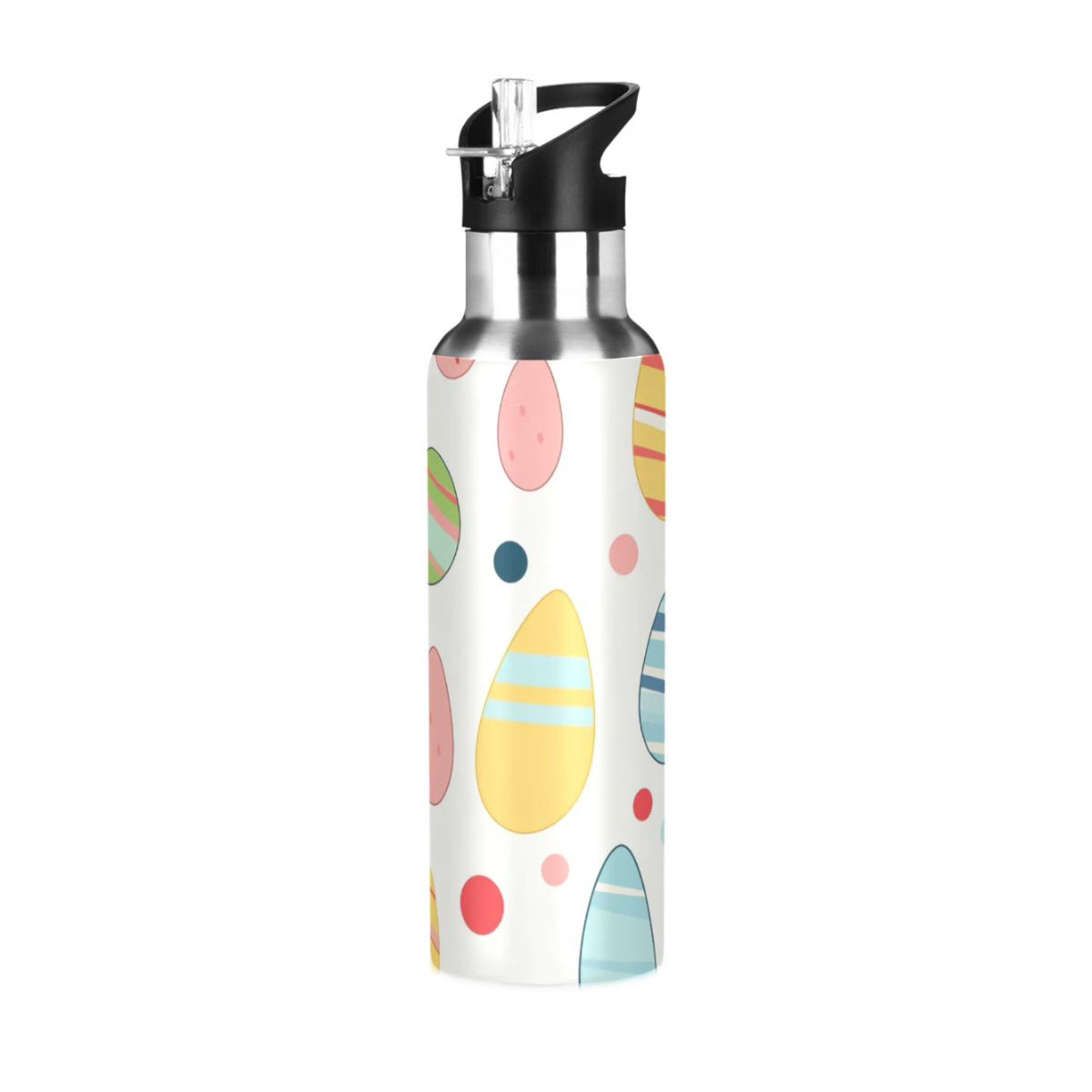 20 oz Insulated Stainless Steel Water Bottle with Straw Lid X994749