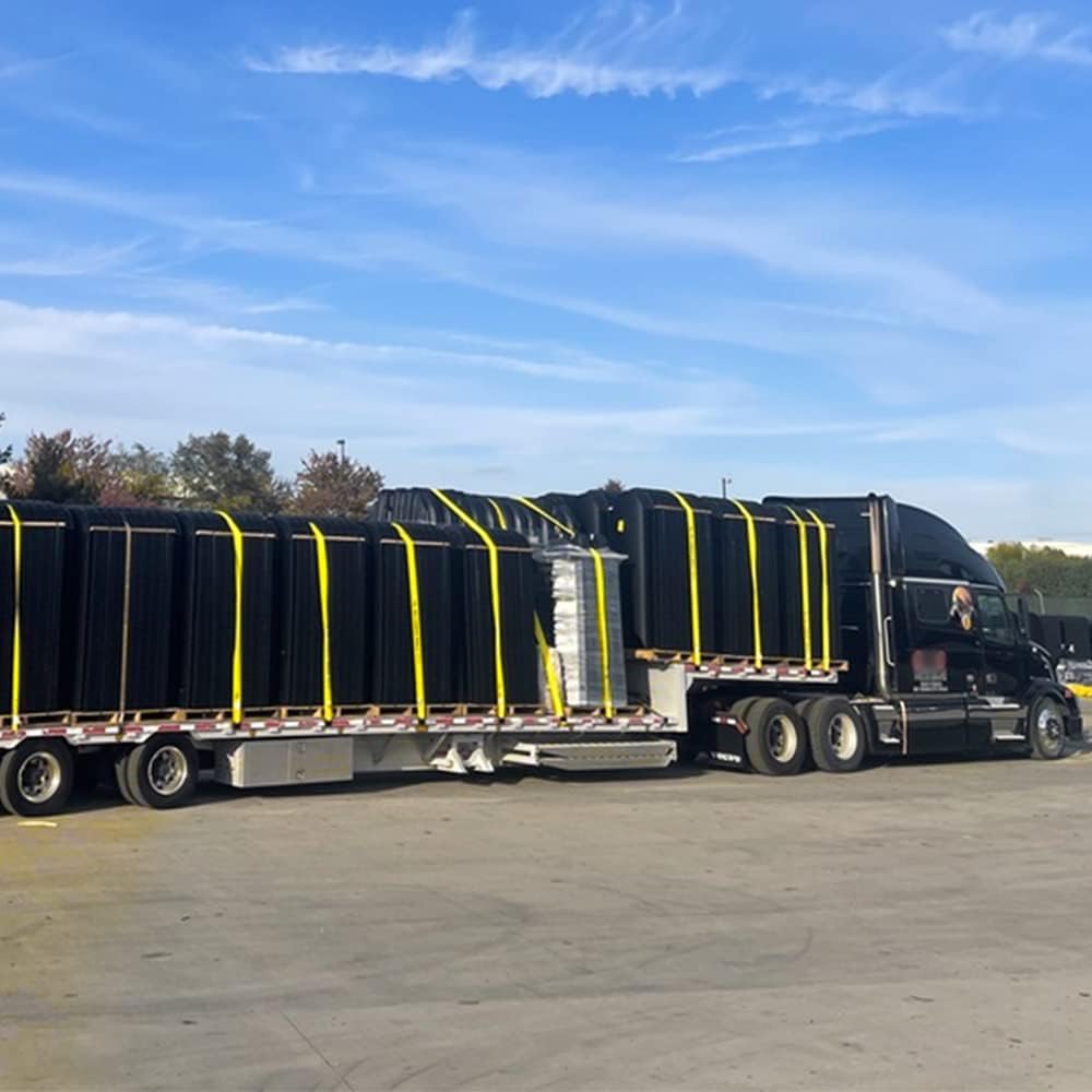 2 Winch Straps, 4 x30' Flatbed Trailer Tie-Downs with Flat Hooks T86608