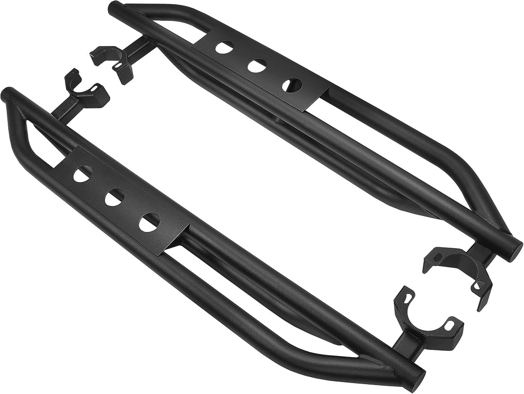 Black Steel Running Board Step Rails Z260154