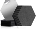 Self Adhesive Hexagon Acoustic Panels 12 Pieces Black Pack of 2 F257337